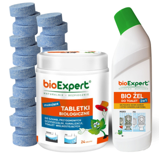 Baktérie do septikov Biologické tablety na 2 ROKY 24 ks + BIOEXPERT GEL